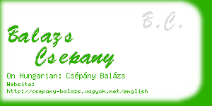 balazs csepany business card